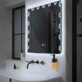 LED Spiegel Quadratisch | Touch-Schalter | Anti-Beschlag-Funktion | Kaltweißes Licht - Reyze Seria Edge Model 4